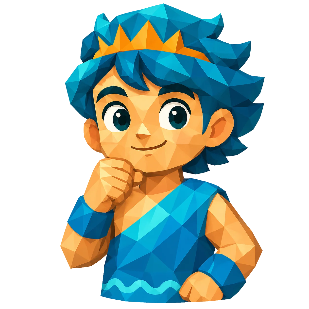 Poseidon thinking about a word